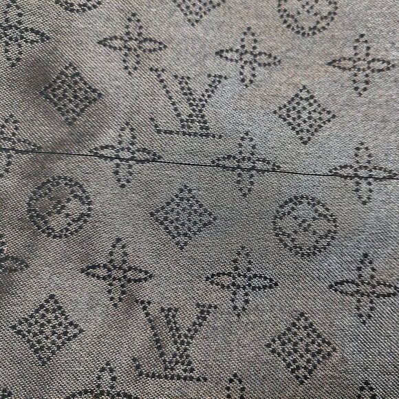 LOUIS VUITTON LV Vintage Black & Silver Cashmere Monogram Scarf Shawl Wrap - Picture 13 of 16